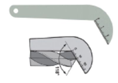 麻花钻头磨削量规